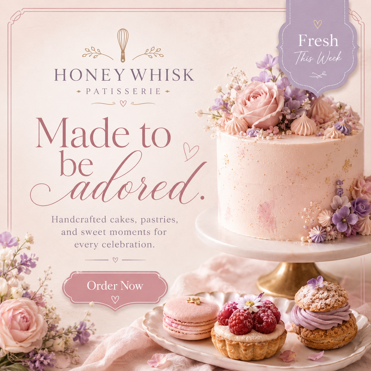 Honeywhisk Patisserie made to be adored social ad
